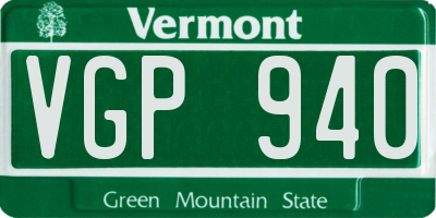 VT license plate VGP940