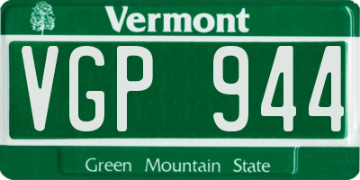 VT license plate VGP944