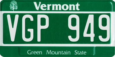VT license plate VGP949