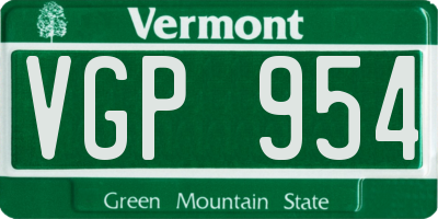 VT license plate VGP954