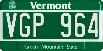 VT license plate VGP964