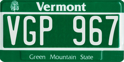 VT license plate VGP967
