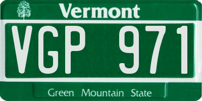 VT license plate VGP971