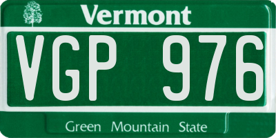 VT license plate VGP976