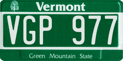 VT license plate VGP977