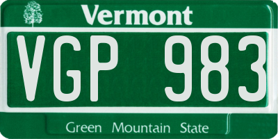 VT license plate VGP983