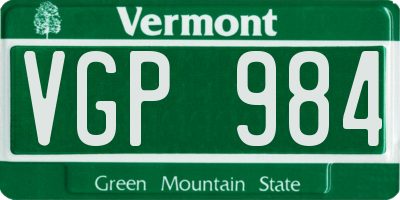 VT license plate VGP984