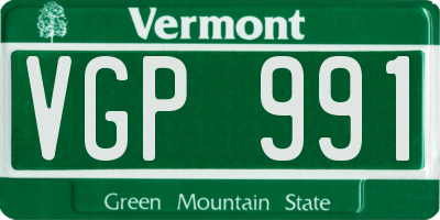 VT license plate VGP991