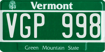 VT license plate VGP998