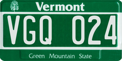 VT license plate VGQ024
