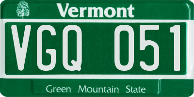 VT license plate VGQ051