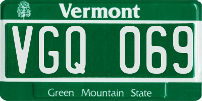 VT license plate VGQ069