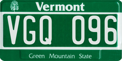 VT license plate VGQ096