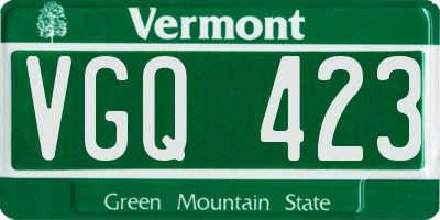VT license plate VGQ423