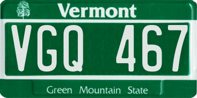 VT license plate VGQ467