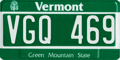 VT license plate VGQ469