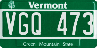 VT license plate VGQ473