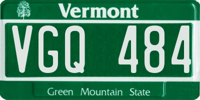 VT license plate VGQ484