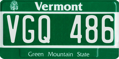 VT license plate VGQ486