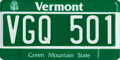 VT license plate VGQ501