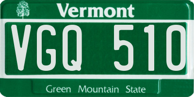 VT license plate VGQ510