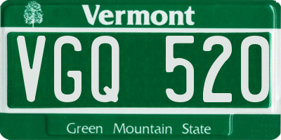 VT license plate VGQ520
