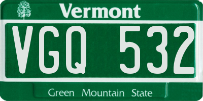 VT license plate VGQ532