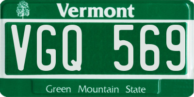 VT license plate VGQ569
