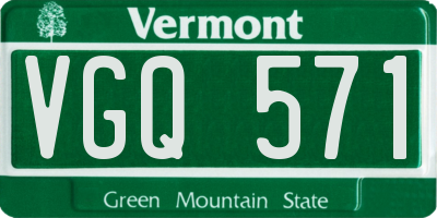 VT license plate VGQ571