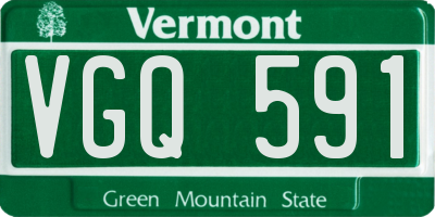 VT license plate VGQ591