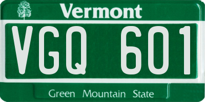 VT license plate VGQ601