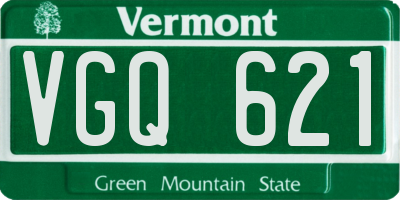 VT license plate VGQ621