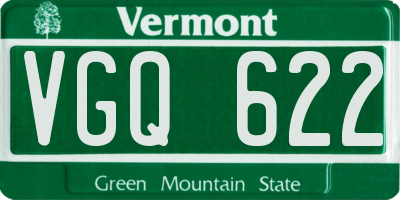 VT license plate VGQ622