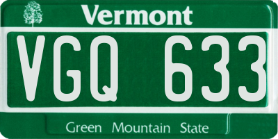 VT license plate VGQ633