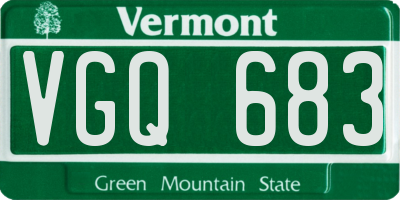 VT license plate VGQ683