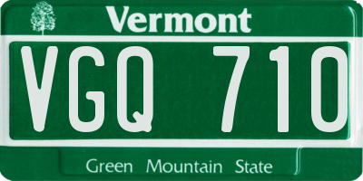 VT license plate VGQ710