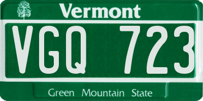 VT license plate VGQ723