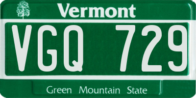 VT license plate VGQ729
