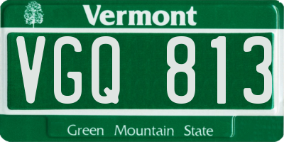 VT license plate VGQ813