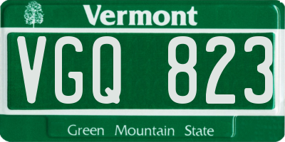 VT license plate VGQ823