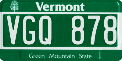 VT license plate VGQ878