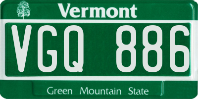 VT license plate VGQ886
