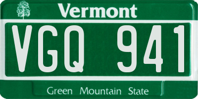 VT license plate VGQ941