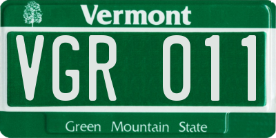 VT license plate VGR011