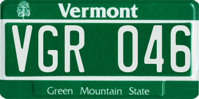 VT license plate VGR046