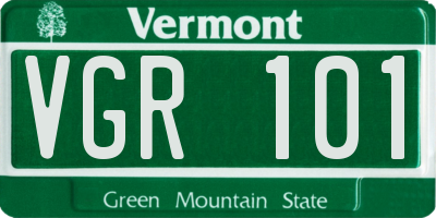 VT license plate VGR101