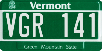 VT license plate VGR141