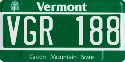VT license plate VGR188