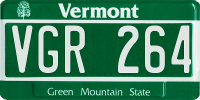 VT license plate VGR264