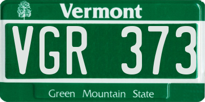 VT license plate VGR373